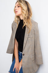 Waiting For You Plaid Blazer