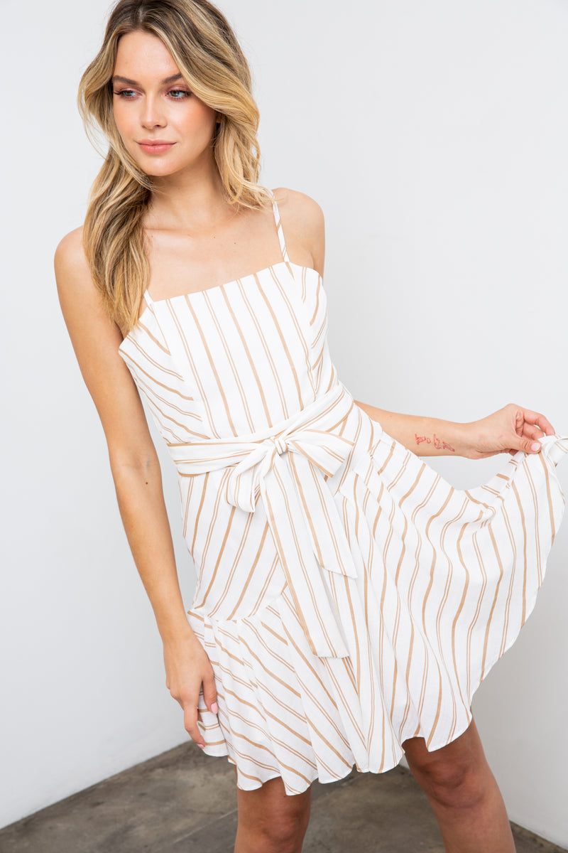 Brunch in Malibu Stripe Mini Dress