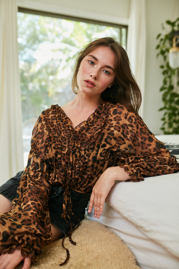 Wylde Savanna Leopard Print Top