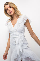 St Gallen High Low Ruffle Dress