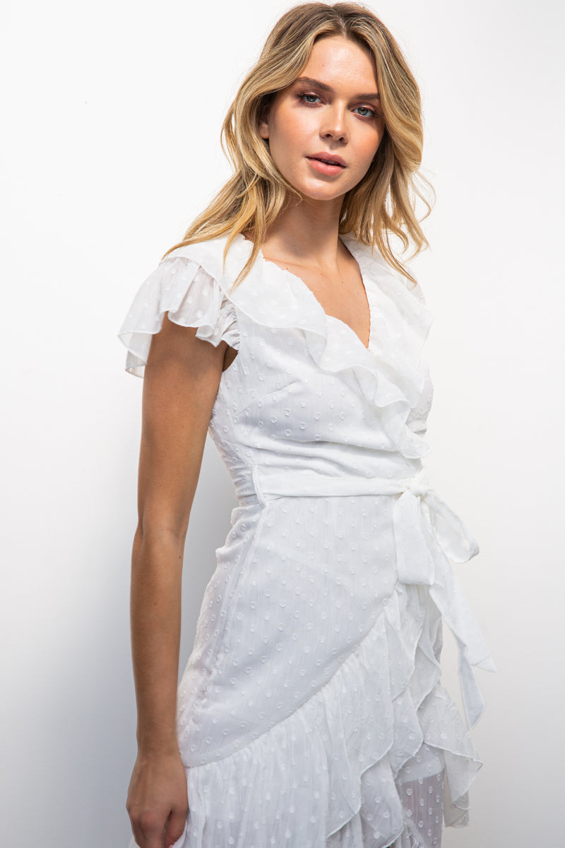 St Gallen High Low Ruffle Dress