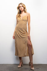 Arraia Striped Slip Midi Dress