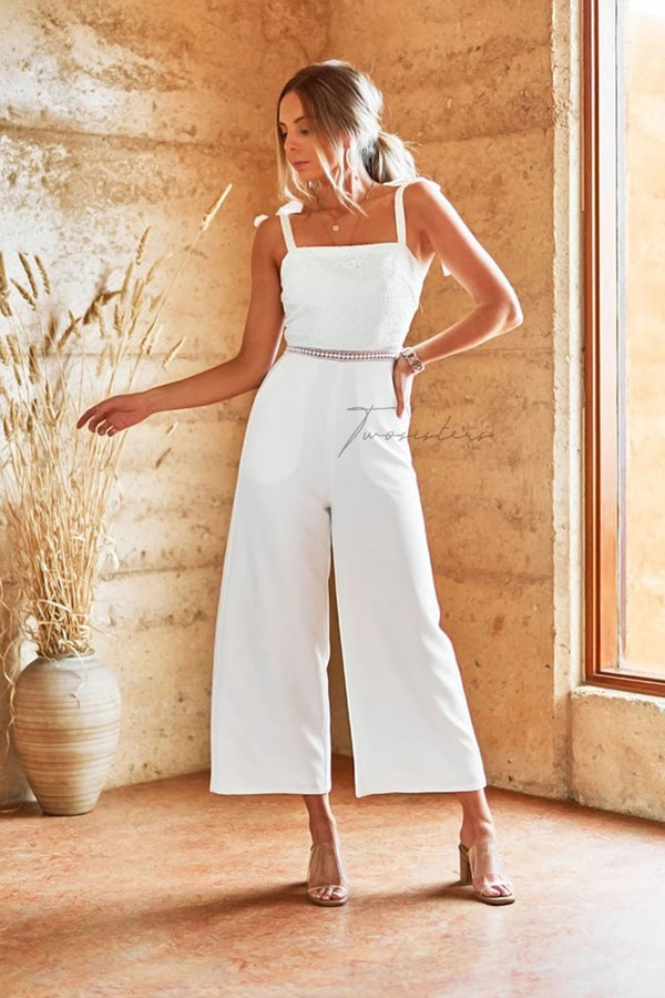 Beryl Wide Leg Jumpsuit - White