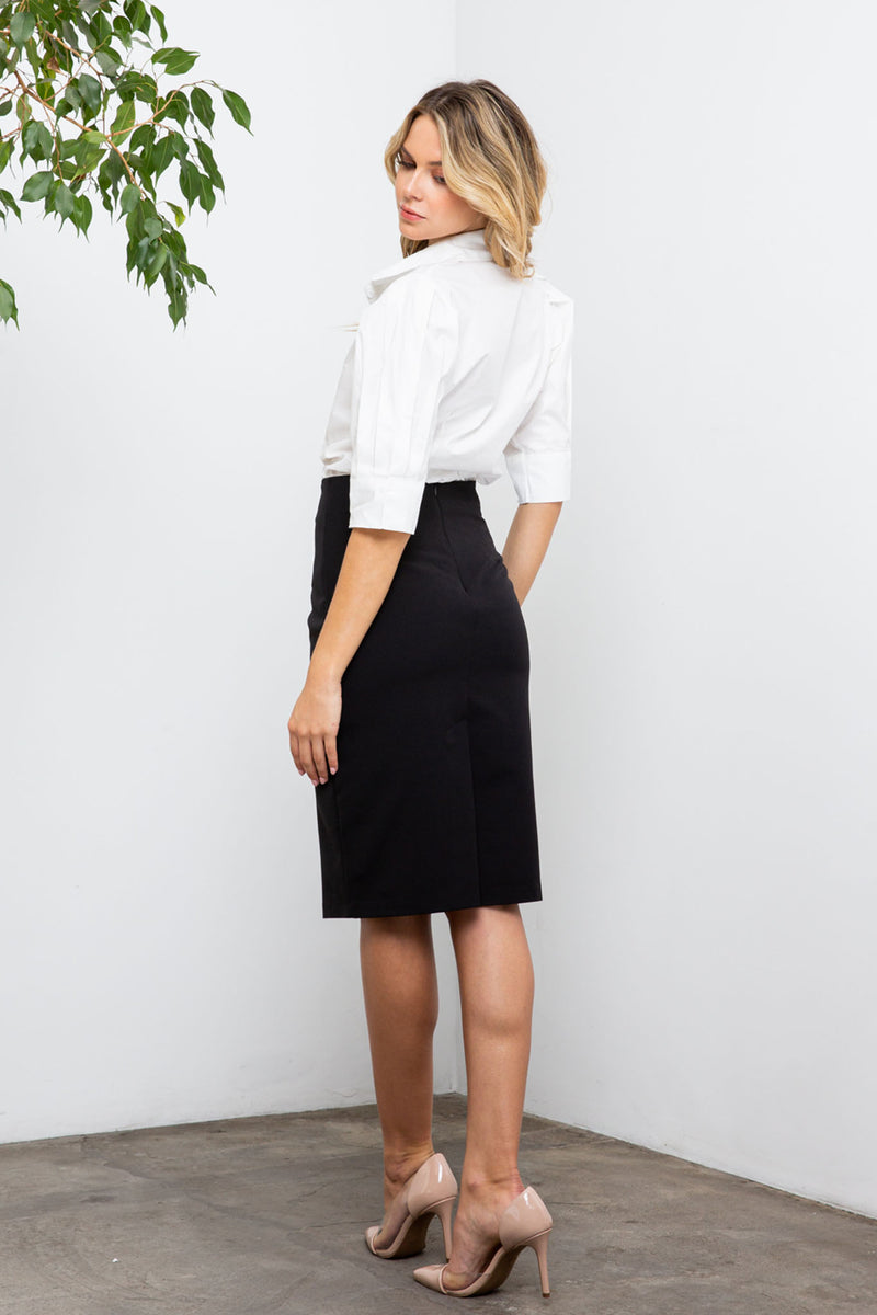 Jessie May Pencil Midi Skirt