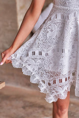 Havana Lace Hanky Hem Mini Dress