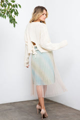 Moondust Pleated Midi Skirt