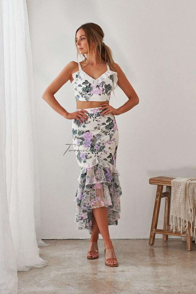 Willow Floral Print Two Piece Set Dress